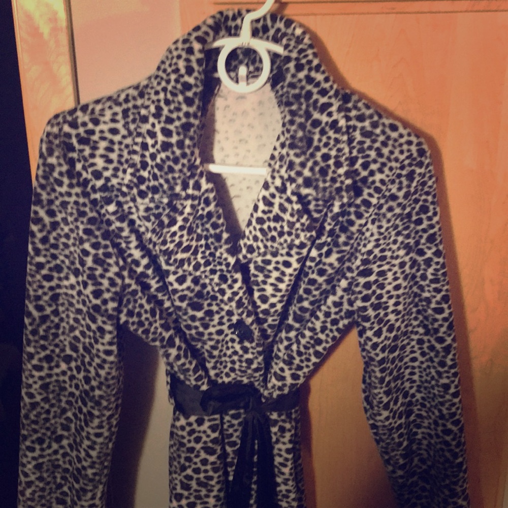 Leopard Print Long Spring Jacket - image 1